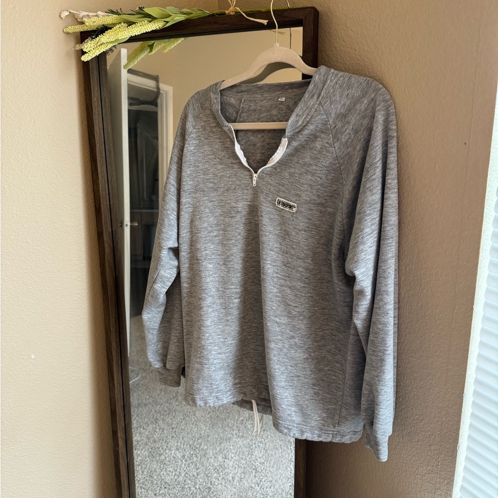 Grey Half Zip Pullover